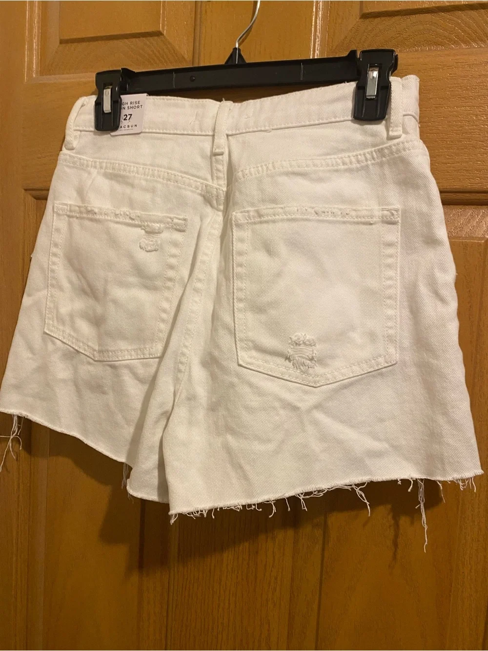 PacSun White Distressed Denim Jean Shorts